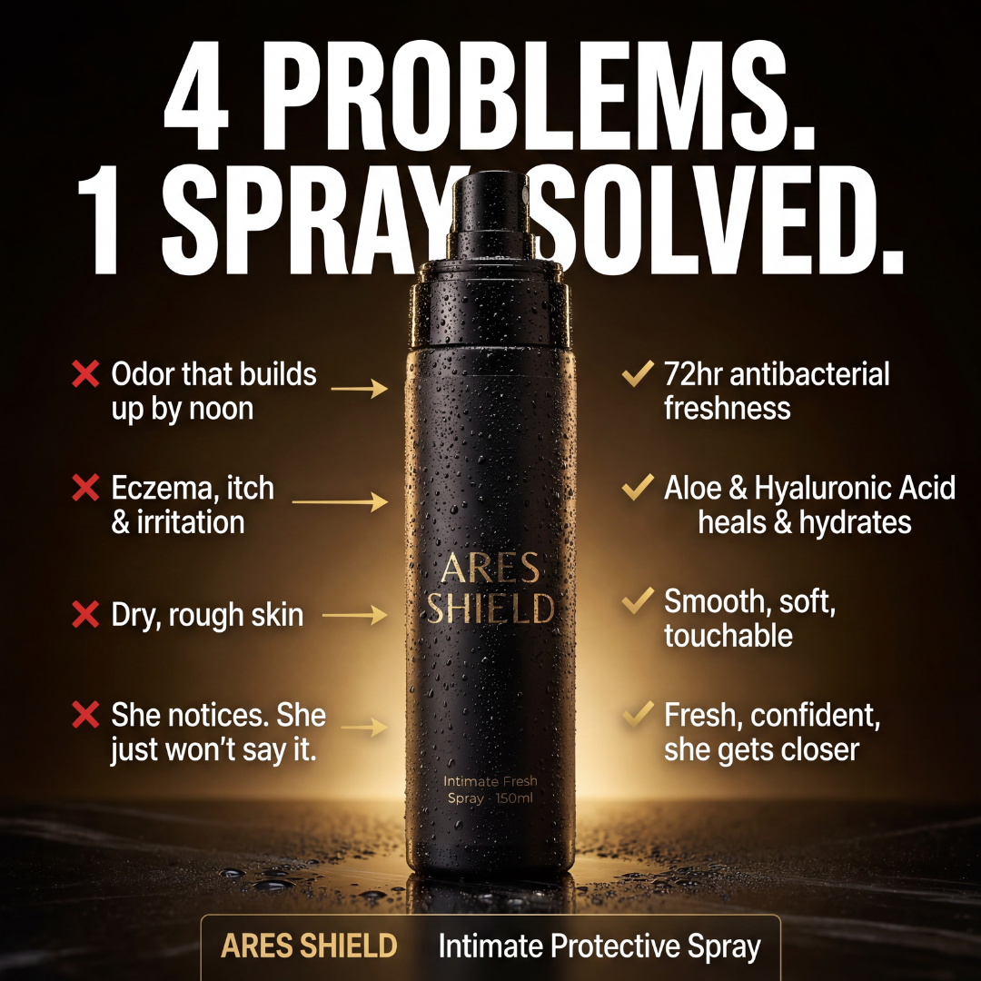 ARES Shield - Antibacteriële intieme beschermende spray voor mannen