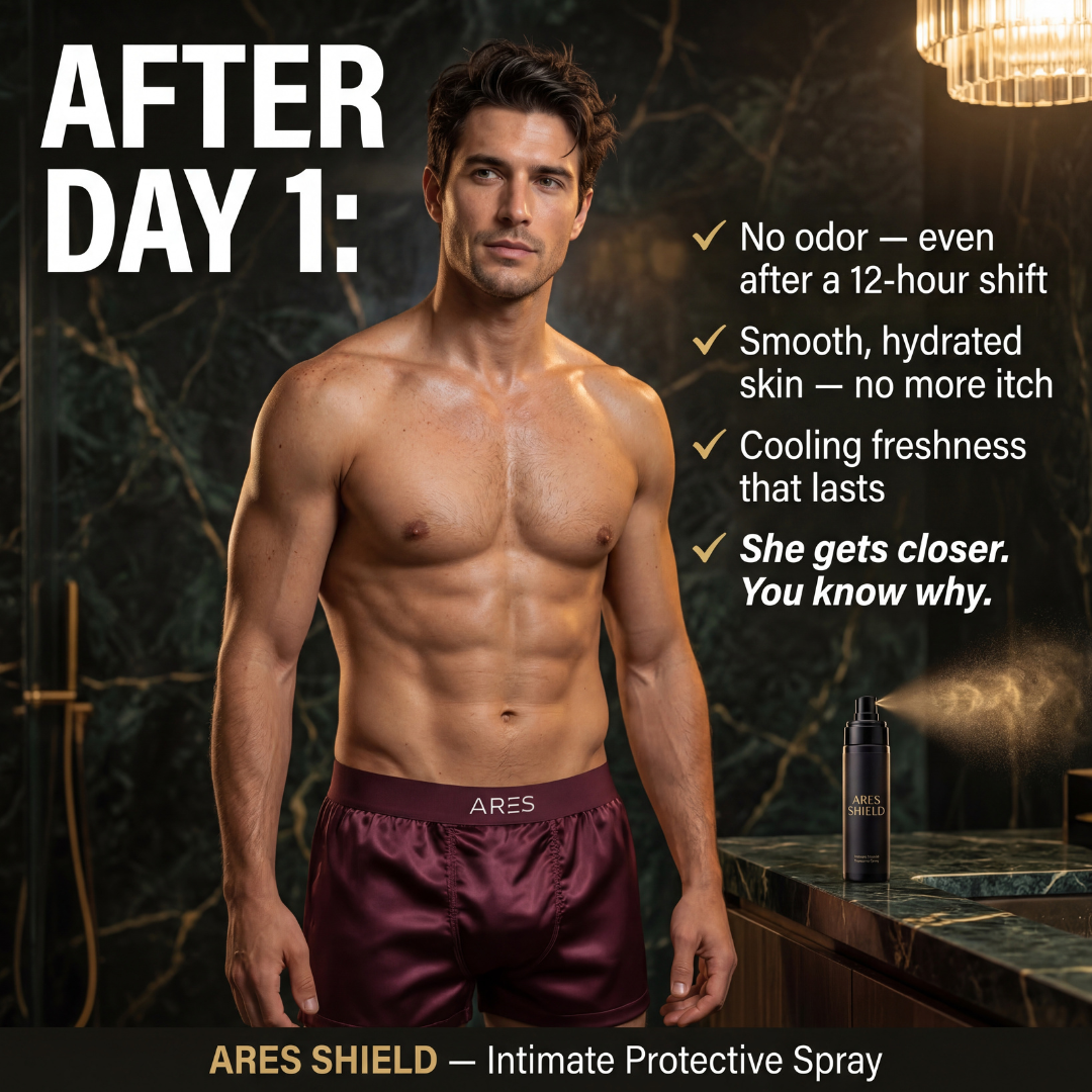 ARES Shield - Antibacteriële intieme beschermende spray voor mannen