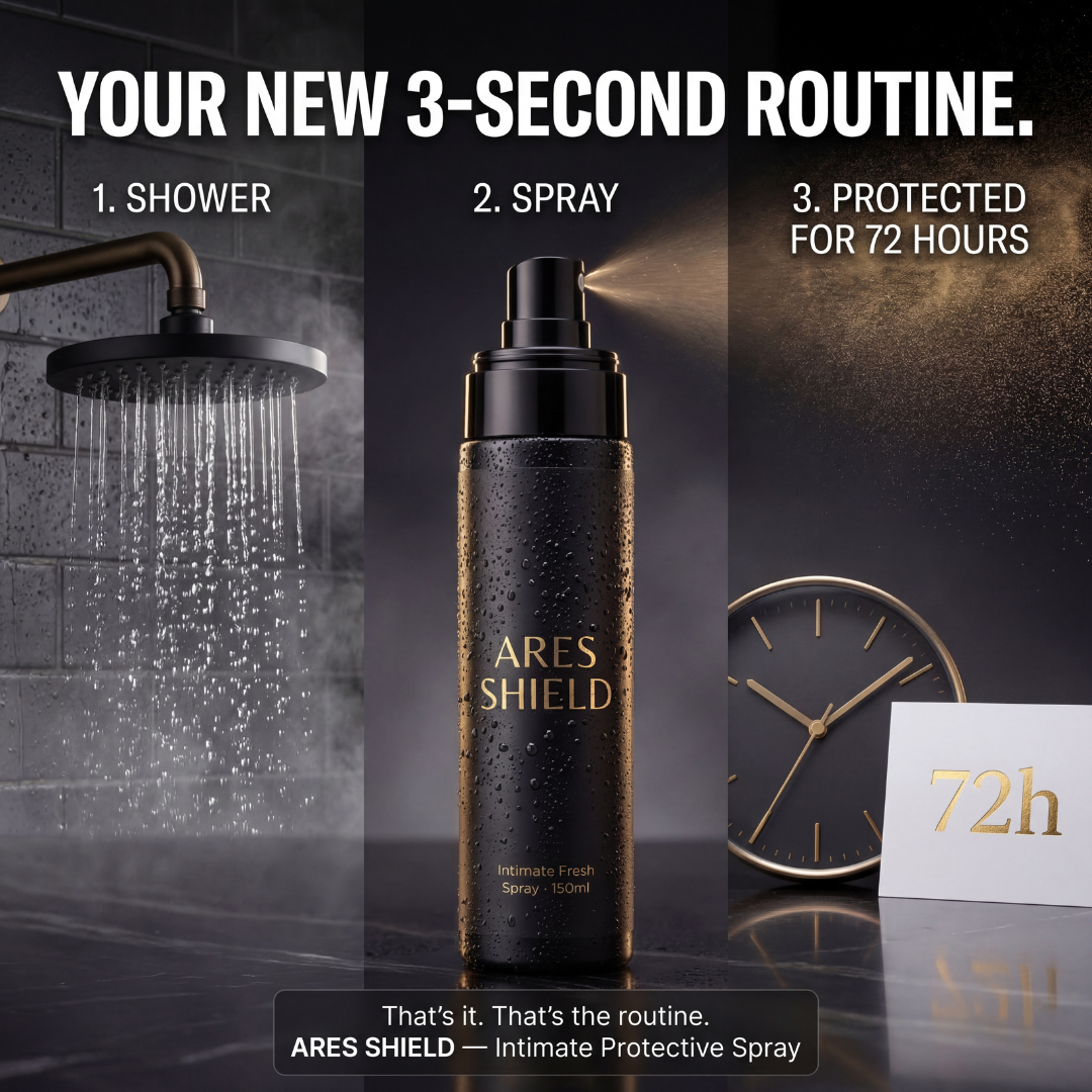ARES Shield - Antibacteriële intieme beschermende spray voor mannen